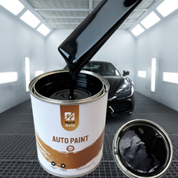 Peinture automobile en résine époxy haute performance, couleur métal noir, utilisée pour la modification de la couleur des voitures, la réparation et la peinture complète des véhicules
