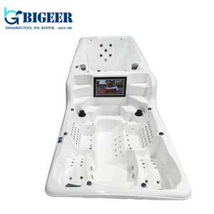 BIGEER BG-6613 Luxuriöser Acryl-Spa-Pool für den Außenbereich in Villen mit Zwei-Zonen-<span class=keywords><strong>Design</strong></span> Hoch/Tief, Schwimm- & Massagefunktionen für den Heimgebrauch - Product Image 5