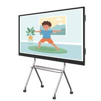Pizarra Interactiva Inteligente Iboard, Monitor de 75 Pulgadas con Puertos USB, RS232 y RJ45, Aplicación para Enseñanza y Reuniones, Monitor Wifi para Educación y Oficina