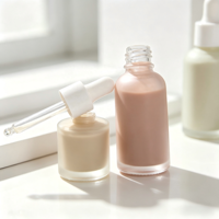 Flacon compte-gouttes en verre de qualité supérieure, prix usine, 30 ml, 50 ml, pour sérum, huile essentielle, cosmétiques, soins de la peau, emballage vide