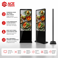 ACEVISION 32-86 İnç Ayaklı Dijital Tabela 4K Android Reklam Ekranı Kiosku Alışveriş Merkezi İçin
