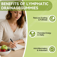 Compléments OEM de drainage lymphatique pour adultes – Gommes sans sucre avec échinacée pour le soutien immunitaire et la santé digestive – Antioxydant quotidien