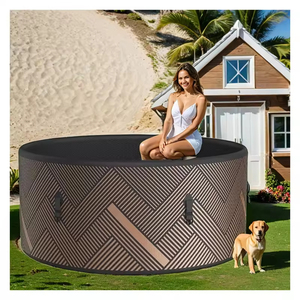 Jacuzzi Inflable para 4 Personas con Función de Hidromasaje y Chorro de Aire para Masaje, Forma Redonda, para Casa u Hotel - Product Image 1