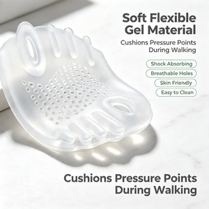 Honeycomb Breath <b>Silicone</b> Forefoot Support Sling Five Toe Loop Foot Cushion Toe Alignment Pad Shock Absorbing Shoe Insert - Product Image 2