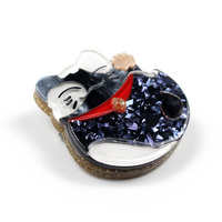 CANYUAN – broche personnalisée en acétate à quatre couches, couleur noir et blanc, accessoires pour chat, vente en gros