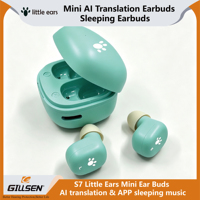 Écouteurs sans fil de traduction IA, portables et invisibles, pour le sommeil, avec application personnalisée, musique de sommeil, casque Bluetooth pour dormeurs latéraux