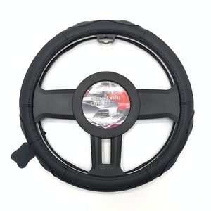 <span class=keywords><strong>Protector</strong></span> universal antideslizante de piel auténtica para <span class=keywords><strong>volante</strong></span> de coche con diseño transpirable para decoración de interiores, venta al por mayor - Product Image 3