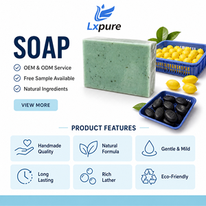 Jabón Artesanal de Limón con Cuerda para Colgar, <span class=keywords><strong>Glicerina</strong></span> <span class=keywords><strong>Natural</strong></span>, Aroma Refrescante, Limpieza Multiusos, Suministro de Fábrica OEM - Product Image 4