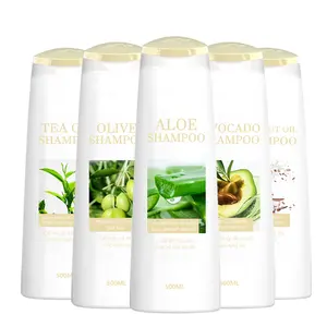 OEM Natural Plant Essence Tea Tree Oil Aloe Vera Olive Oil Avocado Coconut Milk Nourishing Hair Care Shampoo
