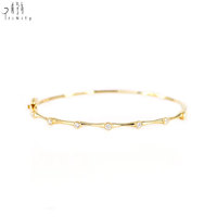Fabricant de bijoux fins en gros, exportateur de bijoux AU750 pour usage quotidien, bracelets en or jaune massif 18 carats avec diamants naturels pour femmes