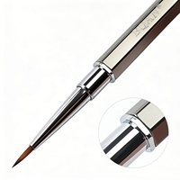 Pinceau à ongles magnétique BQAN avec base métallique, stylo liner, manche en alliage d'aluminium, pinceau de précision pour le dessin, outil de manucure pour gel UV