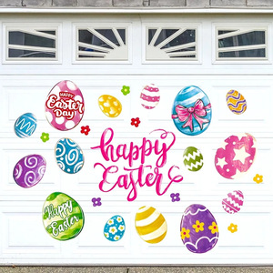 Aimant de réfrigérateur réfléchissant en forme d'œuf de Pâques 2026, lapin, pour porte de garage et pare-chocs de voiture, décoration de vacances, produit transfrontalier - Product Image 1