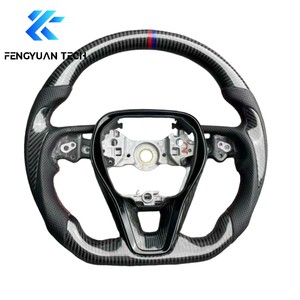 Volante de Fibra de Carbono Forjado con Cuero y Alcántara Personalizado para Toyota <span class=keywords><strong>Corolla</strong></span> E210 Gen Camry SE <span class=keywords><strong>LE</strong></span> Levin Avalon 2018 2020 - Product Image 1