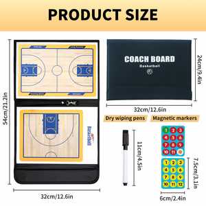 Kit de Portapapeles Magnético para Entrenadores 22 - Pizarra Portátil de Estrategia de Baloncesto con Hoja de Jugadas y Marcador, Venta al por Mayor para Entrenadores y Equipos - Product Image 2