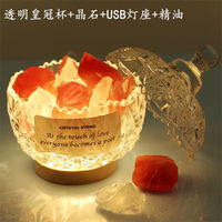 Diffuseur d'aromathérapie sans flamme haut de gamme pour la maison, ornement en pierre de cristal, huile essentielle, parfum longue durée, nouveau design