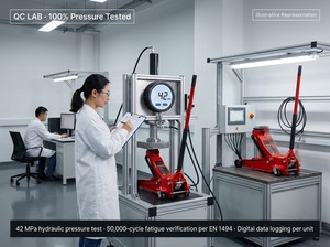 Gato hidráulico de doble pistón de 3 toneladas con certificación CE GS, altura máxima de 500 mm, fabricado <span class=keywords><strong>en</strong></span> Zhejiang - Product Image 3