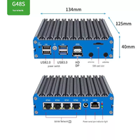 BKHD J5005 J6412 7305 i3 1115G4 Mini PC Tanpa Kipas 4 LAN 2.5G Perangkat Jaringan Intel I226