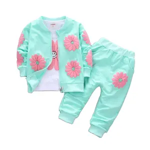 Crianças roupas outono 2023 jogger set logotipo personalizado bebê moletom Casual criança treino meninas