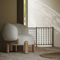 GEDO Fauteuil en cuir de luxe tricoté à la main Canapé pour jardin, patio, extérieur, chambre à coucher, salle à manger, hôtel