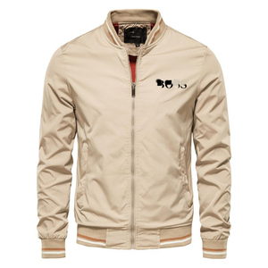 Giacca Casual Leggera da Uomo per Primavera e Autunno, con Tasche con Zip, Antivento, Colletto Rovesciato, Tecnica di Tintura in Capo - Product Image 3