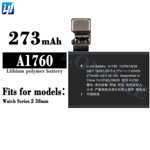 بطارية قابلة لإعادة الشحن عالية التحمل 273 مللي أمبير 334 مللي أمبير A1760 A1761 لساعة أبل سلسلة 2 مقاس 38 ملم و42 ملم - Product Image 2