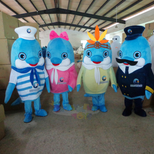 Costume de mascotte de dauphin personnalisé certifié CE, <span class=keywords><strong>tenue</strong></span> de personnage de cosplay sur mesure pour Noël et événements - Product Image 2