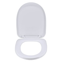 YOTO Couvercle de toilette universel en PP en forme de U, avec coussin épais, fermeture douce et couvercle, pour abattant de toilette traditionnel