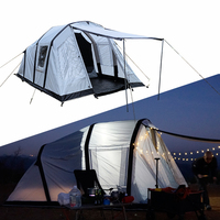 Tente familiale extérieure polyvalente très portable une chambre à coucher un salon Tubes en TPU Tente de camping gonflable