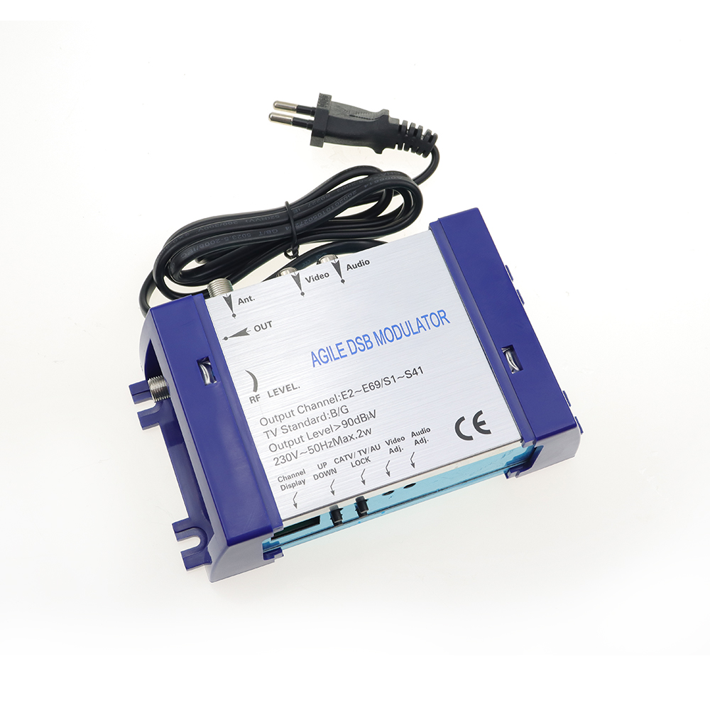 Антенный кабель ТВ система бытовой профессиональный уровень выходного напряжения, регулируемый 14 дБ Цифровой catv rf модулятор