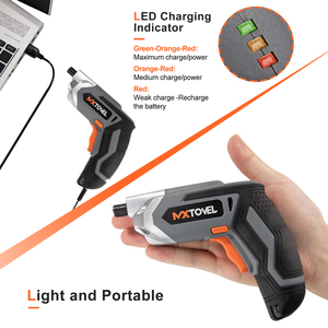 Perceuse-visseuse sans fil rechargeable électrique pivotante 3,6 V au lithium 5 N.m, vitesse variable, lumière LED, embout 1/4 pouce - Product Image 3