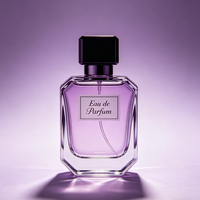 Flacon de parfum élégant en verre ondulé carré 30/50/100ml avec couvercle côtelé, étanche, personnalisable pour usage quotidien et voyage