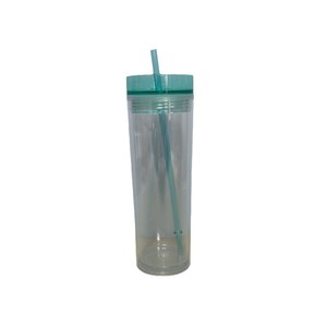 Double Walled <b>Straw</b> <b>Cup</b> With <b>Lid</b> <b>And</b> <b>Straw</b> 16 Oz Transparent Travel Drinkware Set Solid Color For Everyday Use - Product Image 5