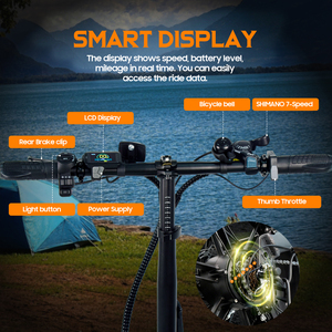 Bicicleta Eléctrica Plegable Smartravel de 20 Pulgadas con Cuadro de Aleación de Aluminio, Frenos de Disco, 7 Velocidades, Bicicleta Urbana con Horquilla de Suspensión - Product Image 4
