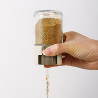 Salière mesurable 100 ml contrôle de type presse poids vide verre sel assaisonnement bouteille cuisine quantitative 0.5g pot de saison