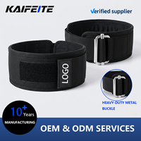 Ceinture de musculation personnalisée en nylon respirant, soutien dorsal enveloppant, large et réglable, pour squat, soulevé de terre, powerlifting, hommes et femmes