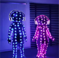 Costume de robot miroir LED, tenue lumineuse pour performance en boîte de nuit, scène, danse, personnalisable