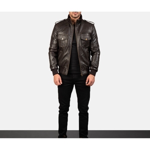 Wholesale price New Arrival Men's Casual Zipper Style Leather <b>Jackets</b> <b>Slim</b> <b>Fit</b> Top Quality Men Genuine Leather <b>Jacket</b> for Man - Product Image 2