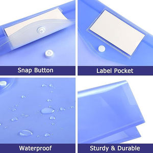 Pochettes en plastique transparentes personnalisables avec logo pour documents, lettres, maison, bureau, avec pochette pour étiquette - Product Image 3