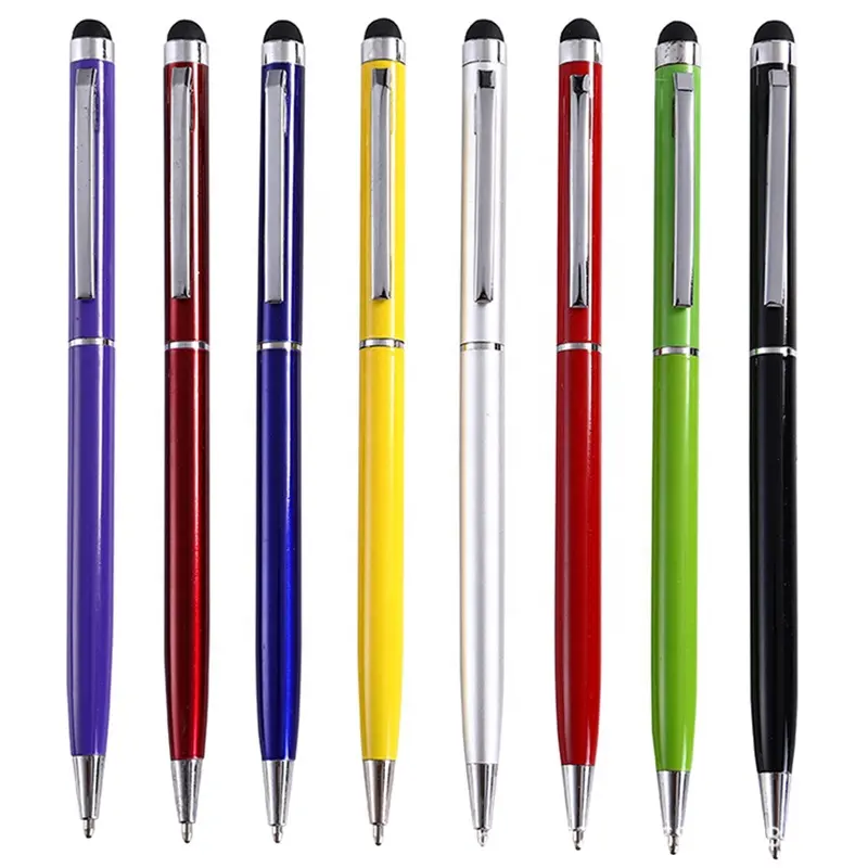 Nuevo diseño de múltiples de Metal de Color de capacitiva bolígrafo Stylus pantalla táctil Stylus Pen con logotipo personalizado