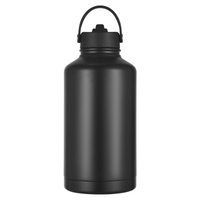 Bouteille d'eau isotherme en acier inoxydable de grande capacité (64 oz) écologique pour adultes, camping, isolation thermique de 6 à 12 heures
