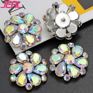 2026 New Hollow Pha Lê Hoa Màu Kim Loại Nút Trang Trí May Phụ Kiện Nút Tự Làm Phụ Kiện Cho Quần Áo - Product Image 1