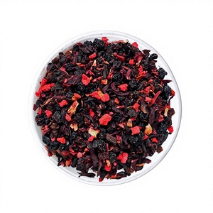 Thé aux fruits de cassis de haute qualité, fleurs séchées, thé aromatisé aux cerises et à la rose, mélange de thé parfumé aux fleurs - Product Image 3