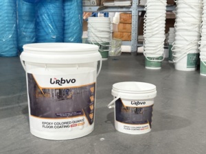 Revêtement <span class=keywords><strong>de</strong></span> Sol Auto-Lissant Époxy Hydrodiluable Sable Coloré Haute Brillance Couleur Personnalisable pour Sols <span class=keywords><strong>de</strong></span> Garage et Allées Effet Marbre Liquide - Product Image 1