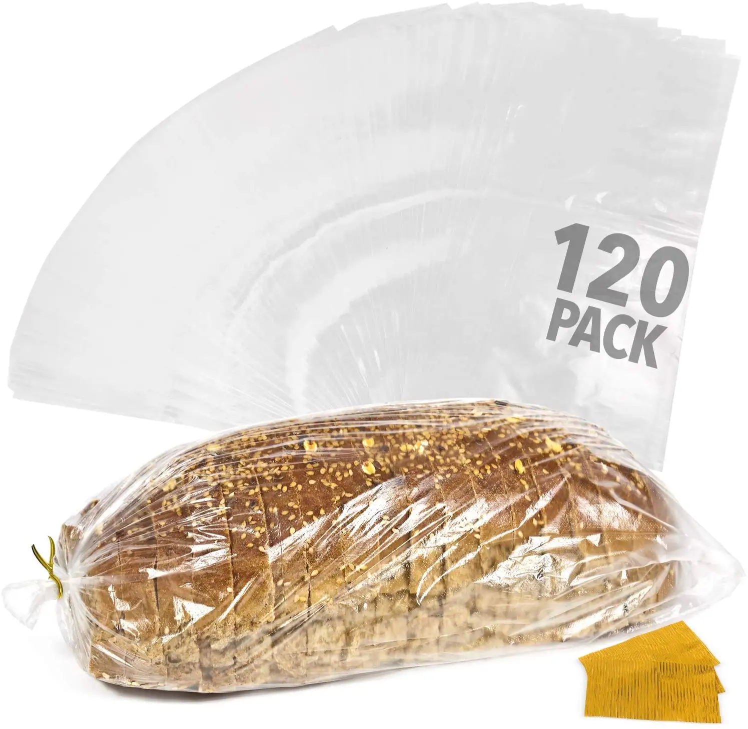 Tùy Chỉnh In Ấn Resealable Nhựa Cellophane Loaf Bánh Mì Bao Bì Bag Đối Với Bakery