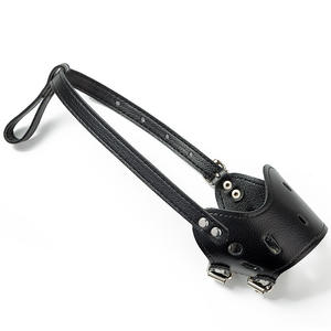 ตะกร้อครอบปากสุนัขหนังนิ่มปรับได้ป้องกันการกัดป้องกันการเห่าสามารถปรับแต่งได้ตามต้องการ - Product Image 4