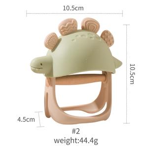 Mayorista Bebé Anti-Comer Silicona Dinosaurio Dientes Guantes Suave Forma <span class=keywords><strong>de</strong></span> Ballena Calmante Molienda Palo Boca Ácaros Juguete Bebé Regalo Anillo - Product Image 6