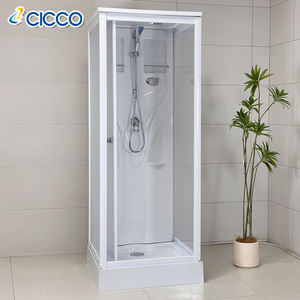 Salle de bain carré petit 82x82 cm blanc cabine de douche étanche verre dépoli verre trempé coin cabines de douche - Product Image 6