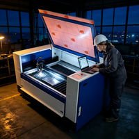 Découpeuse laser CO2 à fibre hybride 1390 équipée d'un tube CO2 YongliH6 et d'une source laser à fibre JPT 800W pour le traitement des matériaux composites