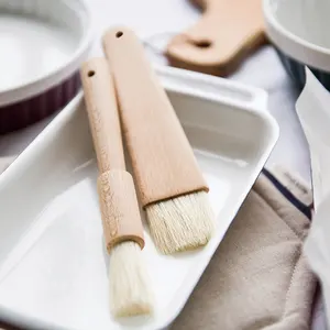 La naturaleza de BBQ cepillo de hilvanado pastel para hornear <span class=keywords><strong>pan</strong></span> pasteles de platillo cariño cepillos para mantequilla de cerdas de jabalí de cocina herramientas de barbacoa - Product Image 1