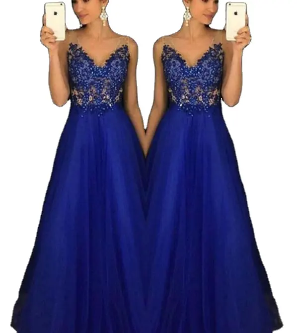 Formal dresses Women V Neck Long Wedding Evening Gown Party Embroidered Sexy Sequin bridesmaid dresses